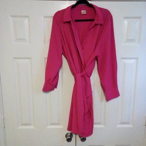 Plus Size INTEMPO Faux-Wrap Shirt Dress